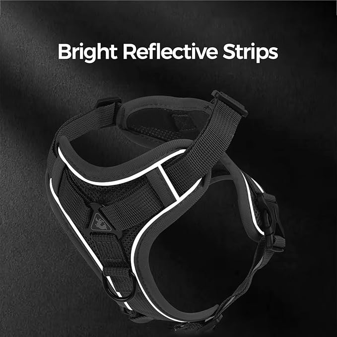 Cat Harness and Leash Set Escape Proof Tactical Medium Kitten Harness Emotional Support Cat Vest, Grey, M