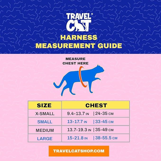 Travel Cat The Purrfectly Pink Harness & Leash Set - Adjustable Fit Mesh Cat Harness with Reflective Strap - Escape-Proof Harness for Cats, Kittens for Outdoor Walking, Hiking (Small)