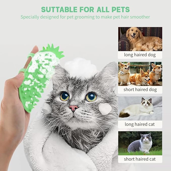 2Pcs Pineapple Cat Self Groomer and Corner Brush, Reduce Shedding, Scratching and Itchiness, Pet Tickling Artifact with Silicone Bristles, Easy Installation for Cat Dog Pet Self Cleaning Cat Brush Toy