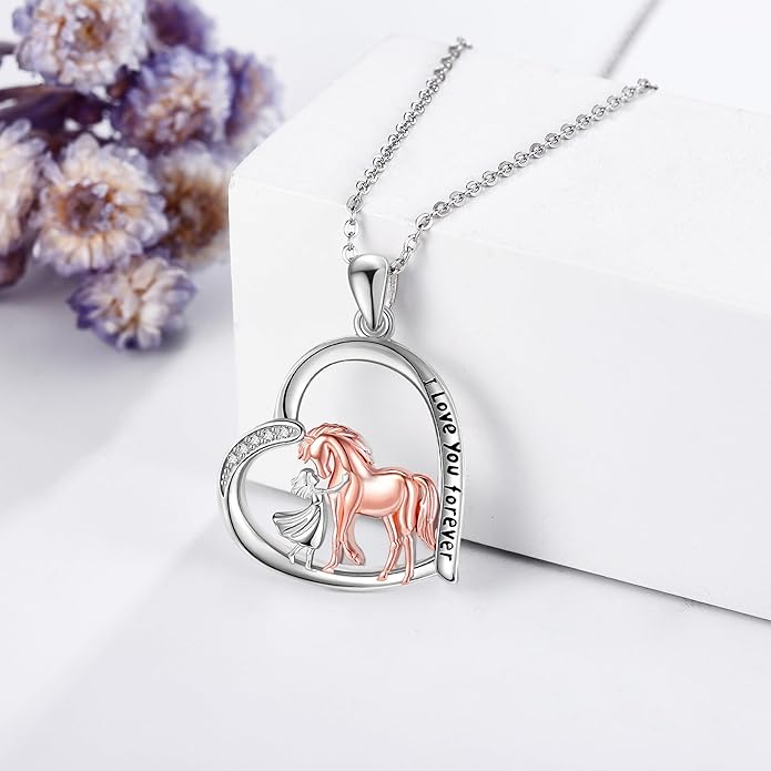 Animal and Human Necklace Sterling Silver 925 Cute Animal Necklaces Jewelry Gift For Women