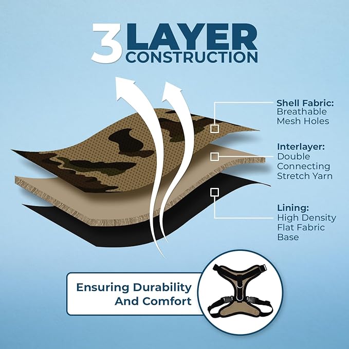 Voyager Escape Proof Cat Harness and Leash Set with Reflective Stitching, Neoprene Handle 5ft - Supports Small, Medium and Large Cats, Kittens for Walking by Best Pet Supplies - Army, XS