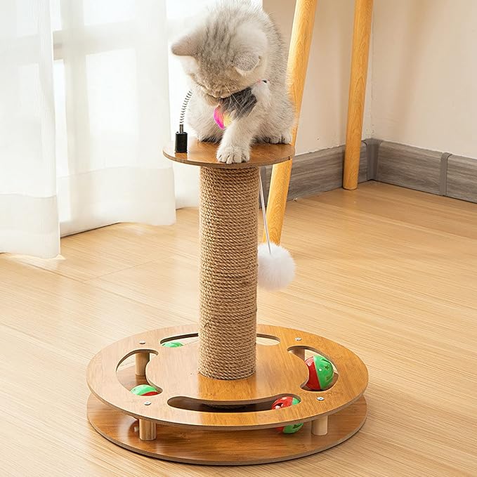 Cat Scratching Post, Sisal Rope, 12.2 in, Suitable for Small Cats