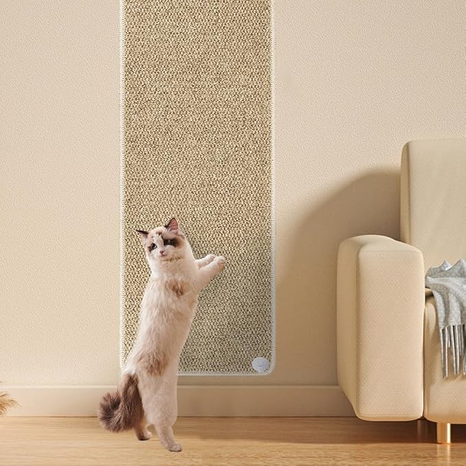 70.9"x 15.7" Thickened Extra Large Cat Wall Climbing Carpet, Cat Climbing Wall Scratcher, Cat Carpet, Couch Sofa Protector-Brown
