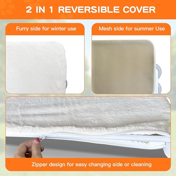 Cat Window Perch, Foldable Cat Window Bed with 4 Strong Suction Cups, Cordless Cat Hommack for Window Sill, Sturdy Metal Cat Window Seat Shelf for Indoor Cats with Reversible Cover(Beige)