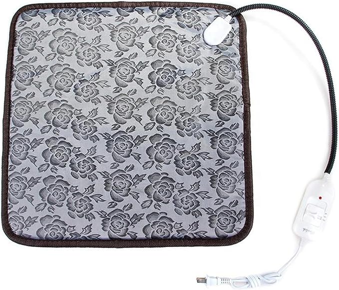 Pet Heating Pad with 3 Adjustable Temperature, Dog Cat Heating Pad with Chew Resistant Cord, Indoor Heated Mat for Dog House, Warming Heater Bed Pad for Outdoor Cat House, Waterproof, 17.7x17.7inch