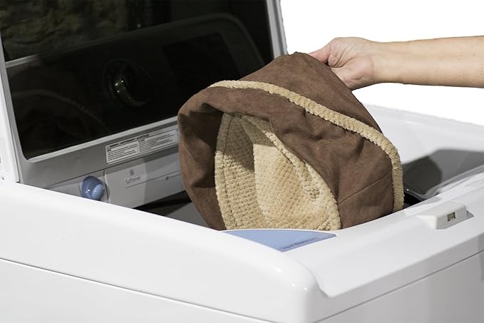 Arlee Deep Seated Lounger Sofa Pet Bed, Small/Medium, Chocolate Brown