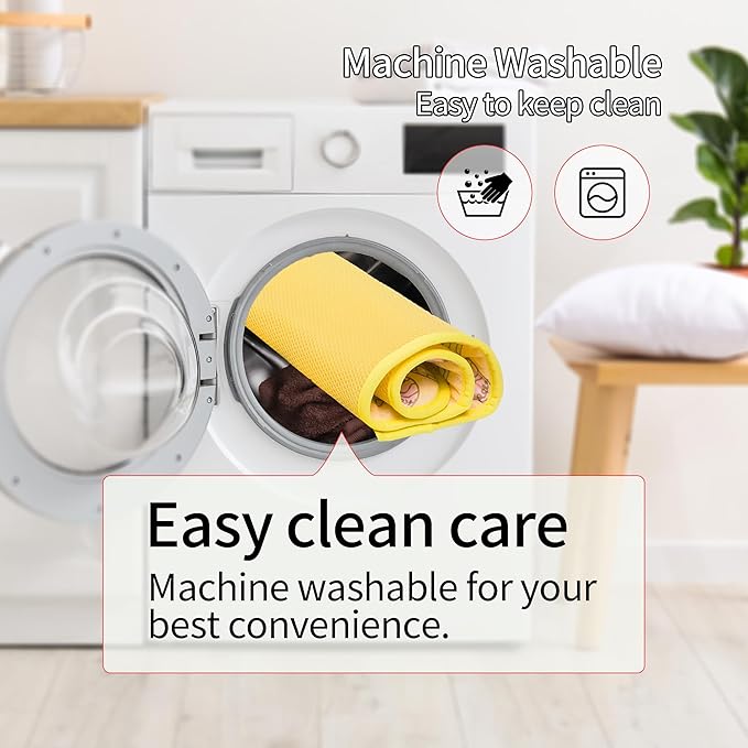 NACOCO Pet Cooling Mat Cat Dog Cushion Pad Summer Cool Down Comfortable Soft for Pets and Adults (S, Yellow)