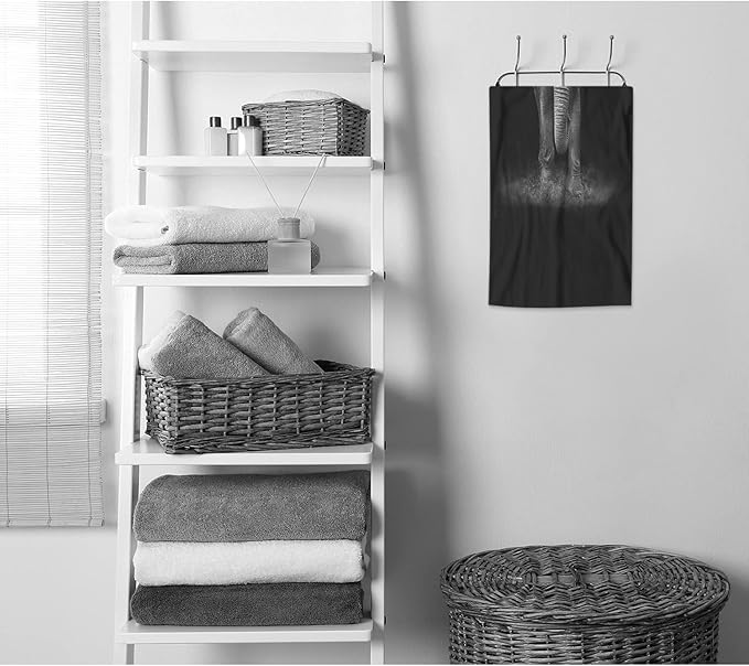 AOYEGO Elephant Beach Towels Wild Animal Wildlife Gray Elephants Microfiber Soft Towels for Bath Hair Hand Towel for Women/Men/Girls/Boys 15x30 Inch