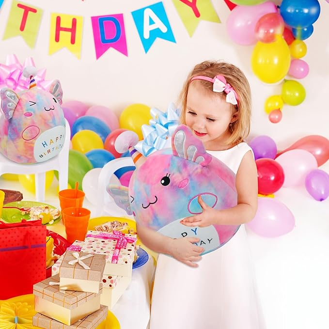 Axolotl Plush Toy 12 Inch Cute Unicorn Axolotl Birthday Stuffed Animal Soft Axolotl Plushies Pillow Multicolor Doll Gifts for Kid Toddlers Home Room Decoration (Axolotl Plush)