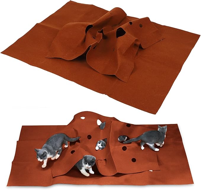 EVSTCAN Pet Playing Mat Cat Dog Breathable Activity Interactive Pad Bite Resistant Pad Toy