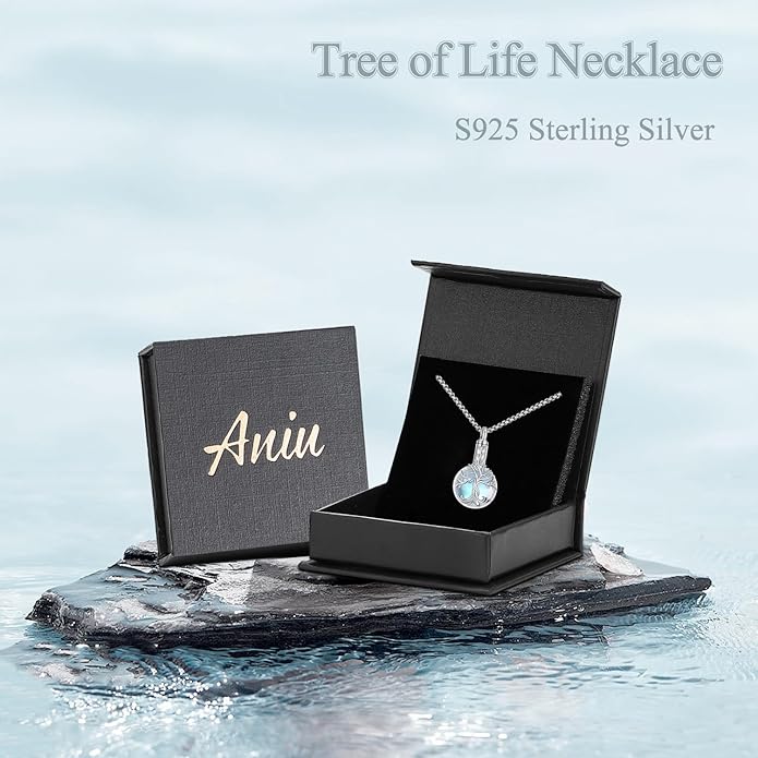 Aniu Cremation Jewelry for Ashes S925 Sterling Silver Urn Necklace Memorial Necklace for Human Ashes of Loved Ones Keepsake Pendant for Men Women