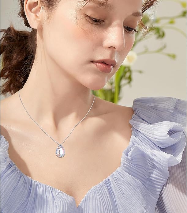 Alphm 925 Sterling Silver Chicken Capybara Raccoon Highland Cow Axolotl Necklace Cute Animal Necklace Jewelry for Women