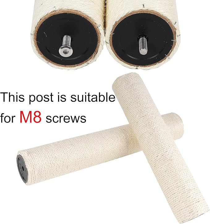 Dimaka Cat Scratching Post Replacement Pole, Cardboard and Sisal, 13.4in, 34cm