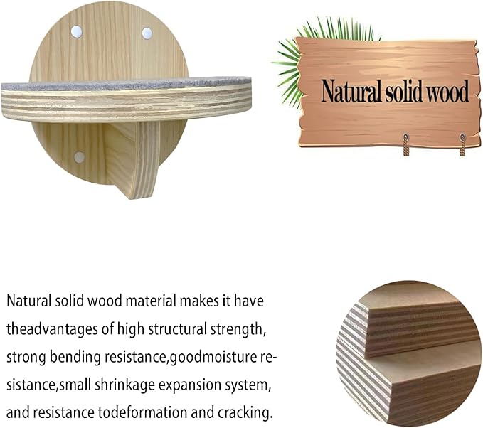 2 PCS Cat Climbing Shelf Wall Mounted,Cat Wall Shelves,Wooden Cat Wall Climbing Steps Cat Wall Ladder Stairs Wall Mounted Cat Climbing Step Cat Wall Shelf Cat Climber for Cats Perch Platform Supplies