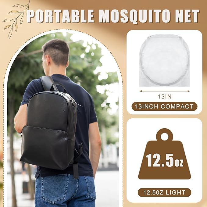 2 Pcs Large Pop up Mosquito Tent Portable Foldable Mosquito Bug Net for Bed Camping Travel Patio Outdoor 78 * 31 * 22 Inch Bug Netting Mesh Tent Canopy for Adults Baby Bedroom