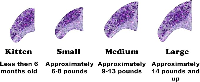 40 Pack Soft Nail Caps for Cat Claws Purple Holographic Glitter Medium