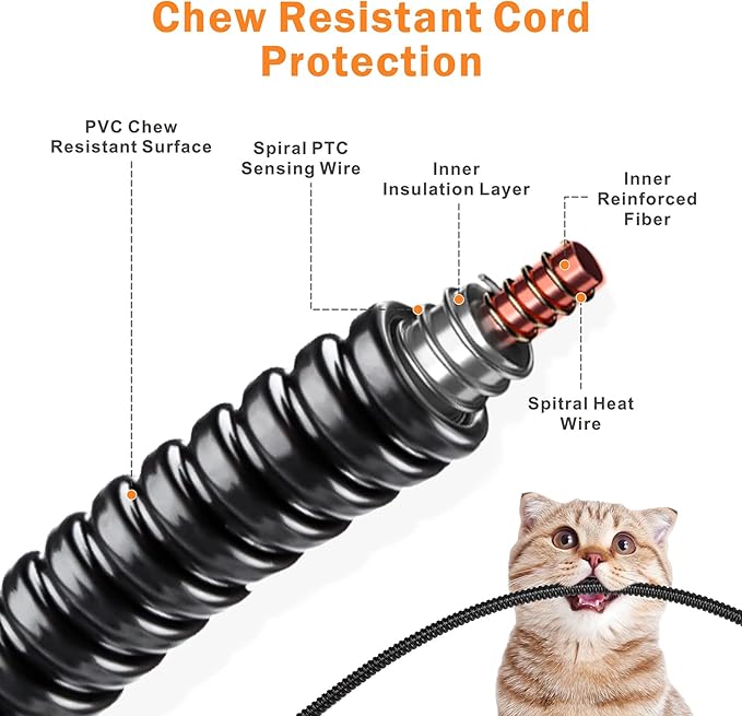 Heated Cat Bed, 11 Adjustable Temperature Pet Heating Pad Indoor for Dogs Cats Heating Mat with Timer, Auto Power Off, Electric Pet Heating Pad for Cat House (Grey, S(18" x 16"))