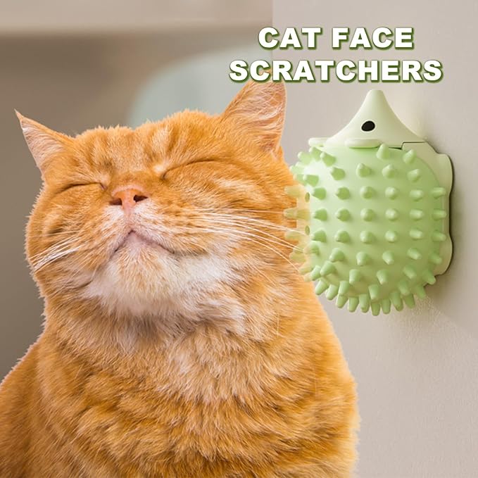 3 Pcs Catnip Toys Balls That Stick on Wall,Cat Toy Ball, Catnip Wall Balls for Cats Lick,Cat Face Scratchers, Cat self Groomer for Indoor Cats, (3-Color, Hedgehog)