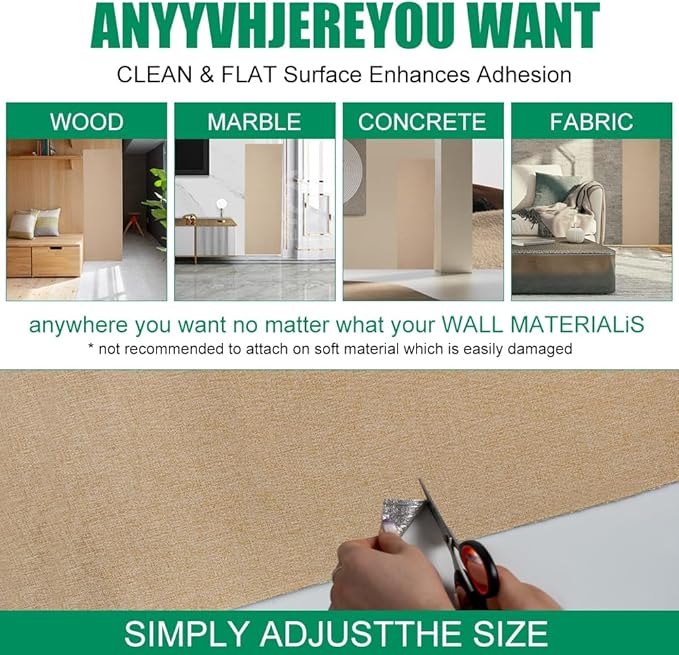 Extra Large 110"x 12.6" cat Wall Scratcher, Thickened Cat Wall Climbing Carpet, Trimmable Self-Adhesive Carpet for Replacement Pads, Covering Posts, and Furniture Protection (Coffee, 1PACK)