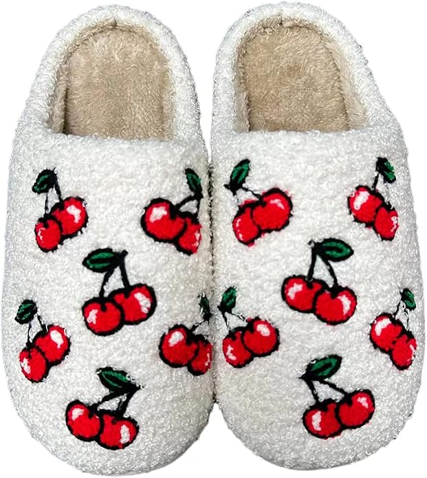 Animal Pattern Slippers - Hello Cat, Bear, Moose & Love Designs - Comfy Memory Foam Plush Cloud Slippers for Couples & Indoor Home