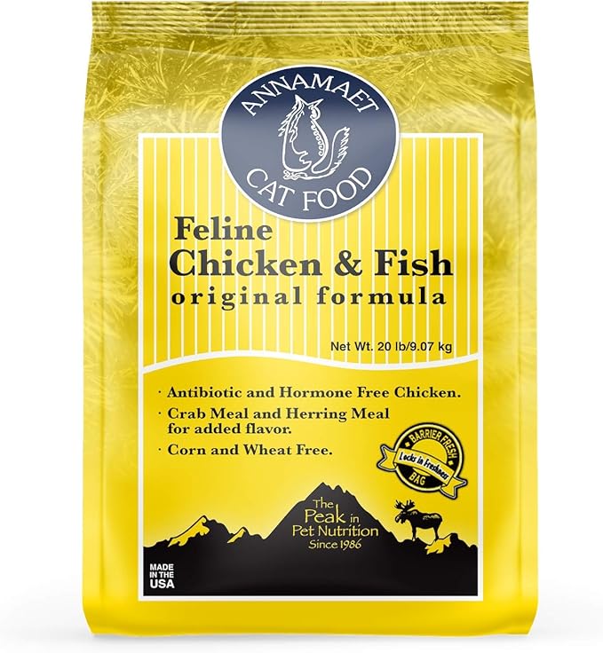 Annamaet Original Feline Formula Dry Cat Food, (Chicken & Brown Rice), 20-lb Bag