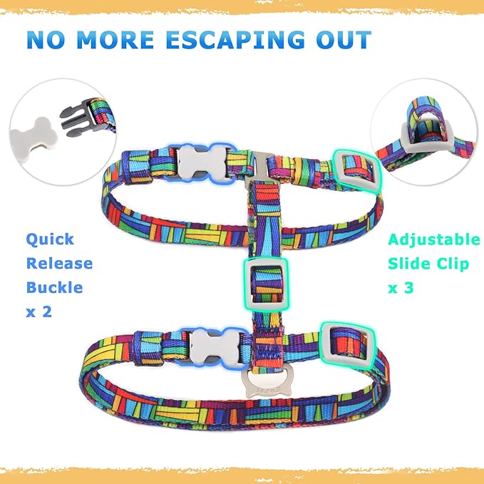 Supet Cat Harness and Leash Escape Proof, Adjustable Cat Leash and Harness Set for Walking, Lightweight Cat Harness for Large Small Kittens