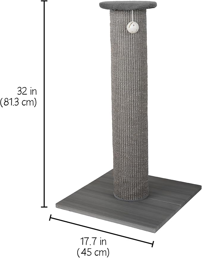 Kitty City Sisal Post Scratcher, Sisal Post (Gray)