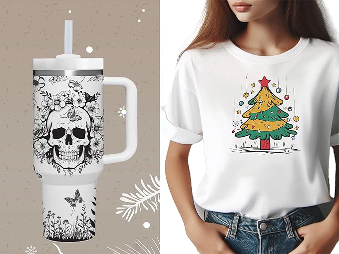 AMZUShome 40 OZ Goth Skull Tumbler with Handle.Skull Lover Tumblers Gift.Unique Birthday Christmas Halloween Goth Skull Cup Gifts.40 OZ skull Tumbler Gifts for Women.