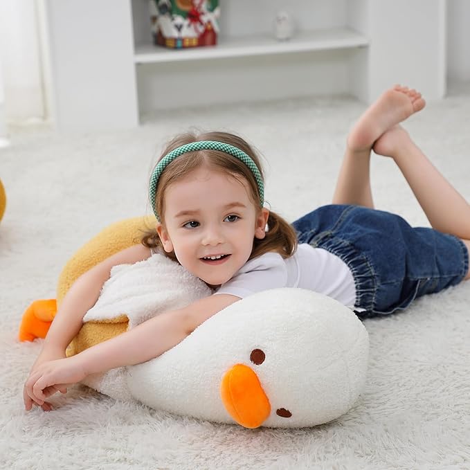 Banana Duck Plush, 27.6" Duck Stuffed Animal, Cute Soft Banana Plushie Hugging Pillow Doll Toy Gift for Girls Boys Girlfriend Adults Birthday Chrismas Thanksgiving Decor