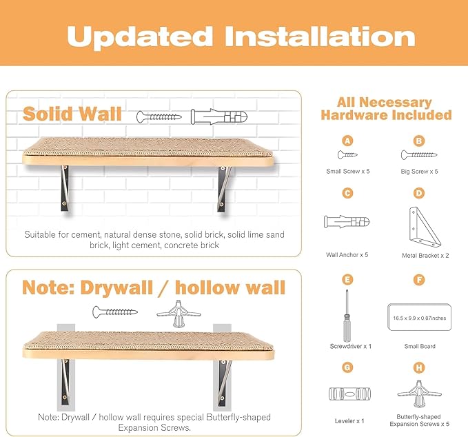 Strong Cat Shelves Stairs for Wall Mounted, 1P Cat Shelf& 2PCS 4 Steps Cat Stairway with Sisal Rope Scratching for Cats Perch Platform, Cat Wall Ladder Cat Wall Furniture