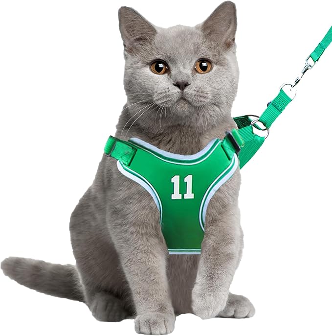 Dog Vest Harnesses Sporty Classic Basketball Style Dog Harness Breathable Adjustable Pet Harness with Handle for Outdoor Walking,Easy Control for Small,Medium Breeds (Green,M)