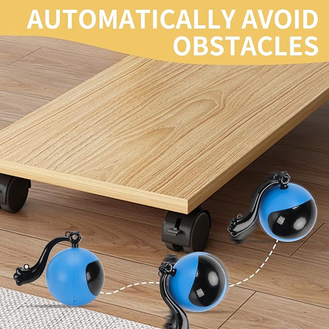 2 in 1 Simulated Interactive Hunting Cat Toy,Self Rolling Ball in Pouch,Remote Control Rechargeable Hide and Seek Cat Toys for Indoor Cats,Interactive cat Toys Ball Fast Rolling in Pouch