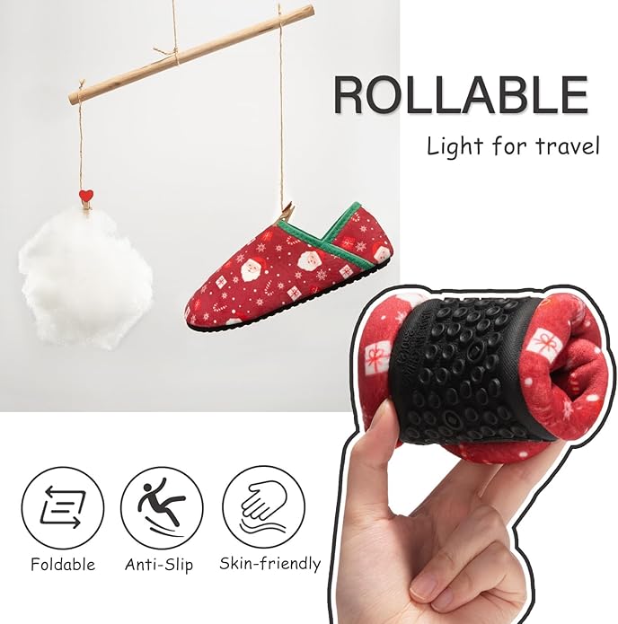 ATHMILE House Slippers for Women Men Indoor Barefoot Slippers Socks Furry Slip on House Shoes Cozy Comfy Slippers for Home Bedroom Travel Yoga