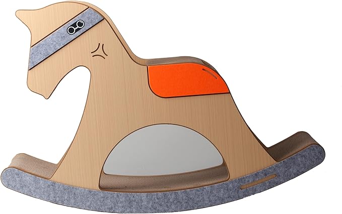 Rocking Horse Cat Tree - Vintage 3-in-1 Scratcher, Lounger, and Play Toy with Nostalgic Wooden Design, Cute and Multi-Functional Cat Furniture