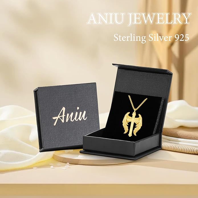 Aniu Cremation Jewelry for Ashes S925 Sterling Silver Urn Necklace Memorial Necklace for Human Ashes of Loved Ones Keepsake Pendant for Men Women