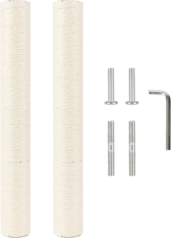 2.9in 7.4cm Diameter Cat Tree Scratching Post Replacement Sisal Pole Parts (M8, 55cm/21.7in)