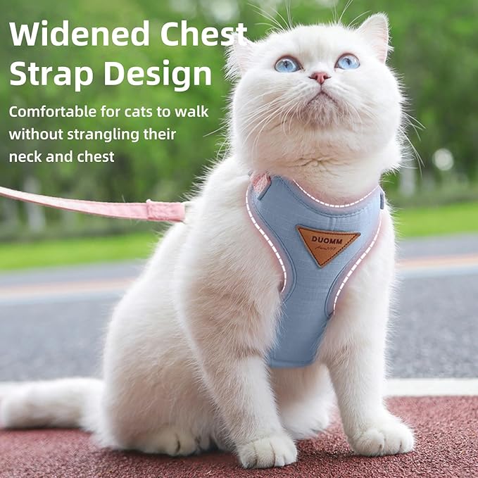 Escape-Proof Cat Harness and Leash Set - Adjustable and Comfortable - Ideal for Walking Cat Outdoors - Fits Kittens, Medium, and Large Cats (Yellow, L)