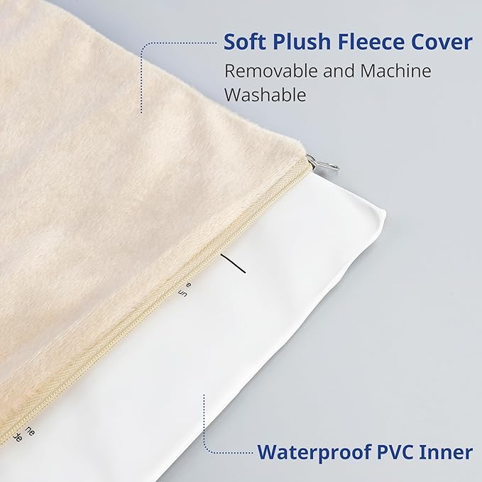 NICREW Pet Heating Pad for Dogs and Cats, Heated Dog Bed with Steel-Wrapped Cord and Soft Fleece Cover, 27.5 x 17.5 Inches, 50 Watts