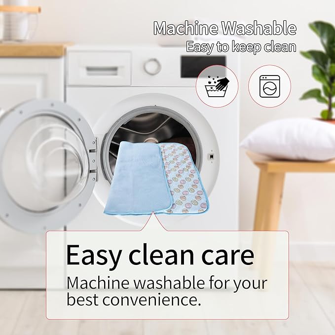 NACOCO Pet Cooling Mat Cat Dog Cushion Pad Summer Cool Down Comfortable Soft for Pets and Adults (L, Blue)