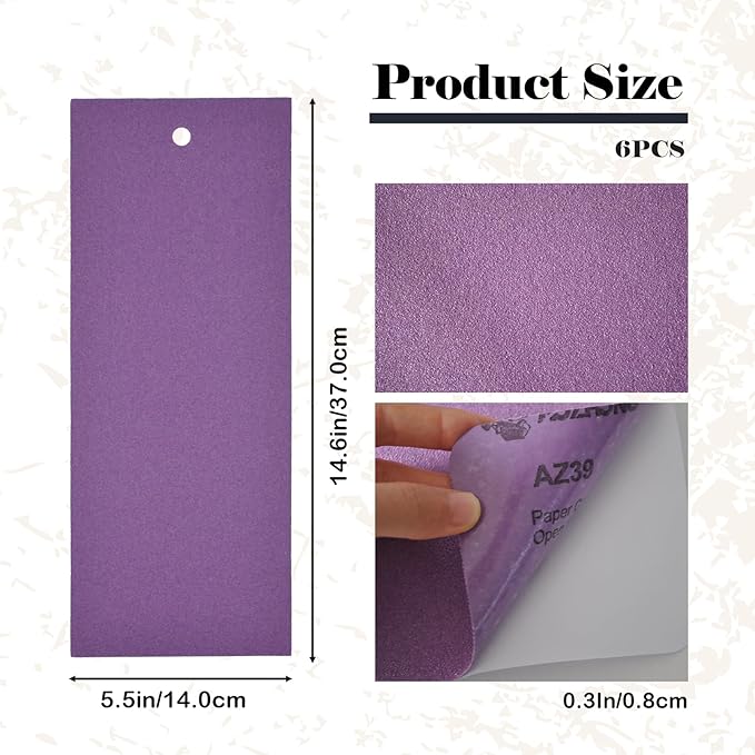 6 PCS Cat Nail File Scratching Strips,5.5x14.6''Nail File for Cats Scratch Liner,Cat Nail File Scratcher with Hanging Hole Peel Stick Kitten Scratching Manicure Sandpaper for Litter Box(Purple)