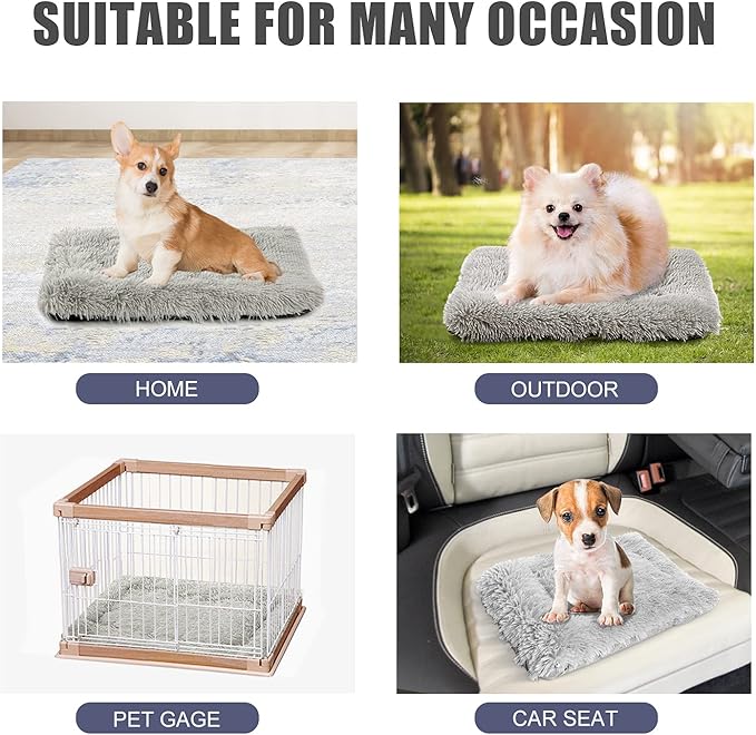 Cat Bed Small Dog Bed, Self Warming Cat Beds Self Heating Cat Dog Mat, Extra Warm Thermal Pet Pad for Indoor Outdoor Pets, Calming Dog Crate Bed Pet Cushion, 23.6x19.7inch