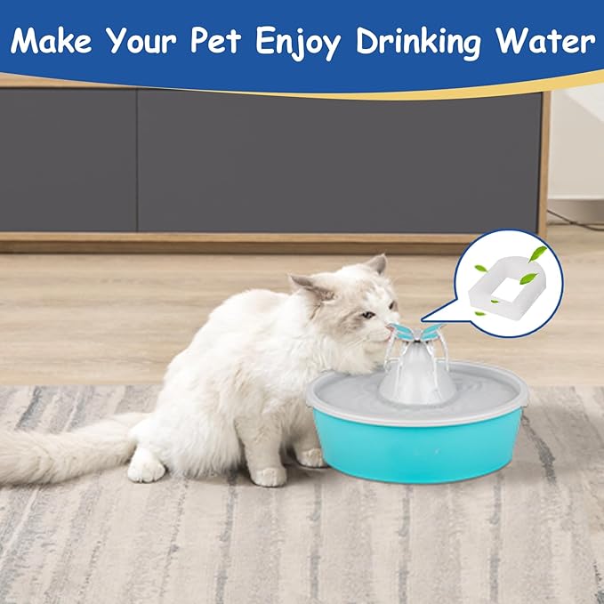 15 Count Cat Water Fountain Replacement Foam Filters Compatible with PetSafe Drinkwell Ceramic and Stainless Steel Pet Fountains, Pet Fountain Filter Replacement For Water Dispensers For Dog Cat