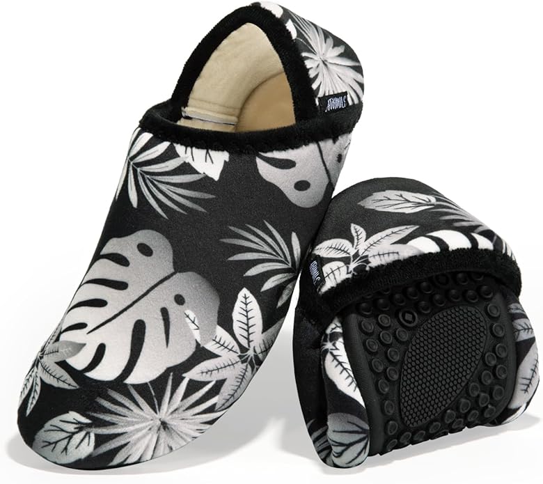 ATHMILE House Slippers for Women Men Indoor Barefoot Slippers Socks Furry Slip on House Shoes Cozy Comfy Slippers for Home Bedroom Travel Yoga