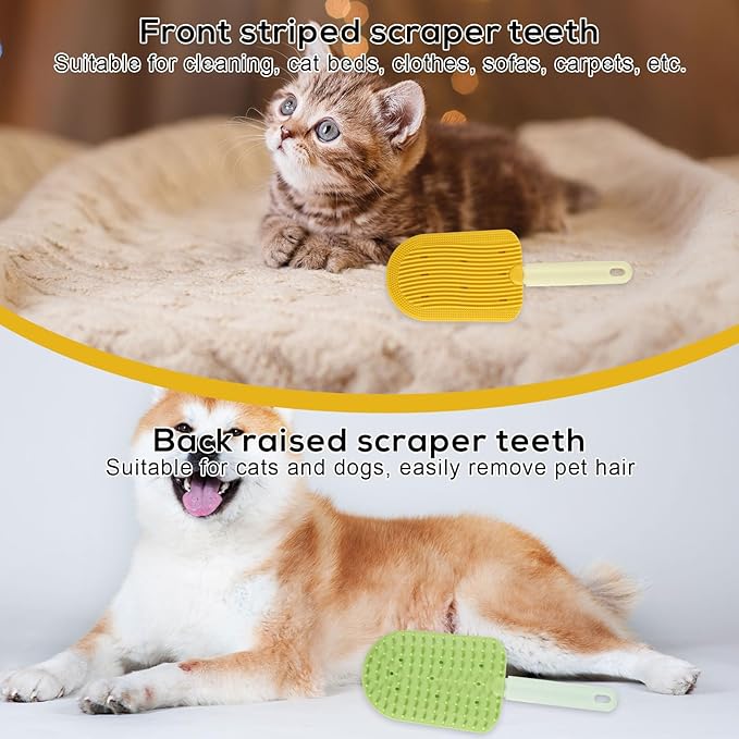 2 Pcs Cat Tongue Combs, Cat Hair Brush Cat Tongue Licking Hair Comb Cat Double Sided Brush Pet Massage Comb for Indoor Long Haired Kitten Fur Grooming & Shedding Easily Removes Fur Reducing Hairballs