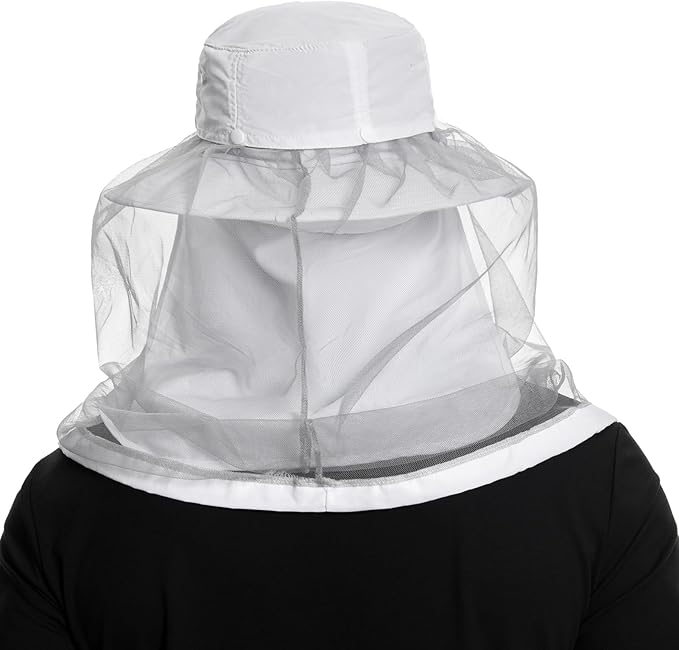 BASSDASH UPF 50+ Mosquito Sun Hat with Hidden Head Net and Neck Flap for Men Women Outdoor Fishing Hiking Camping FH16