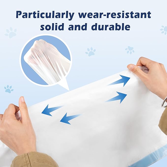 60 Count Cat Litter Box Liners Bag Large, Jumbo Drawstring Extra Durable Pet Cat Pan Liners Extra-Thick Kitty Leakproof Design Cat Litter Bags for Automatic Cat Litter Box and Litter Robot