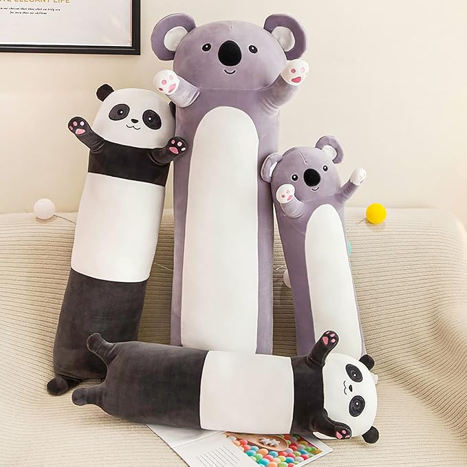 35.4in Plush Panda Soft Toy Pillow - Long Cuddly Stuffed Animal Gift for Kids and Girlfriend (90cm)