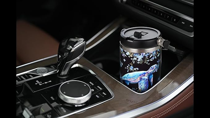 30oz Sea Turtle Gifts Tumblers for Women with Handle and Straws, Stainless Steel Vacuum Insulated Coffee Tumbler, Travel Mug Water Bottle, Sea Turtle Stuff Accessories Decor