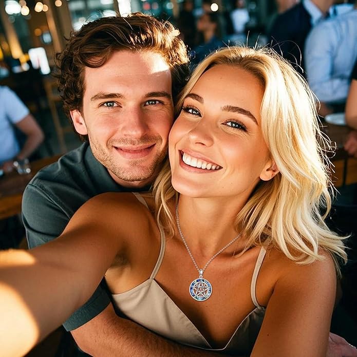 AOBOCO Cat Necklace Sterling Silver Bat Black Cat Quartz Cat Necklace Ghost Pumpkin Pentagram Witch Pendant Necklace Halloween Gifts for Women