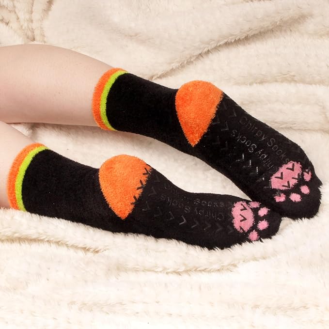 BambooMN Super Soft Warm Cute Women's Animal Non-Slip Fuzzy Fluffy Crew Winter Home Socks